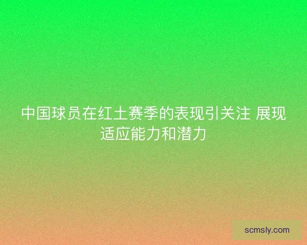中国球员在红土赛季的表现引关注 展现适应能力和潜力