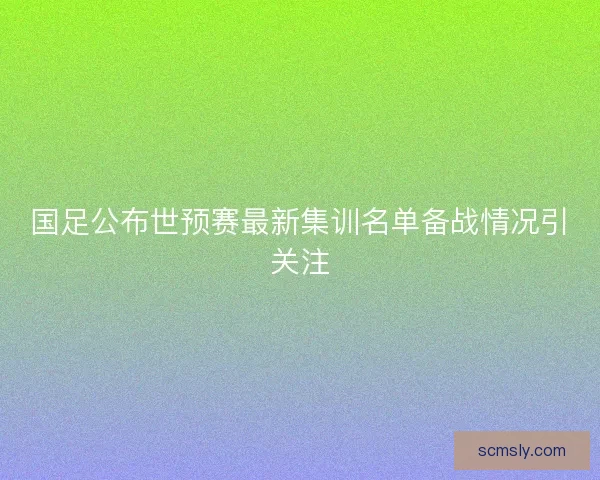 国足公布世预赛最新集训名单备战情况引关注 国足公布世预赛最新集训名单备战情况引关注